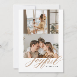 Joyful Watercolor Brush Lettern Flat Feiertagskarte