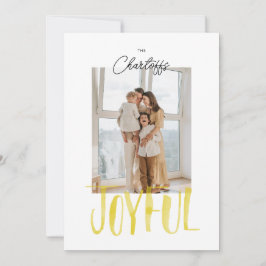 Joyful Watercolor Brush Lettern Flat Feiertagskarte