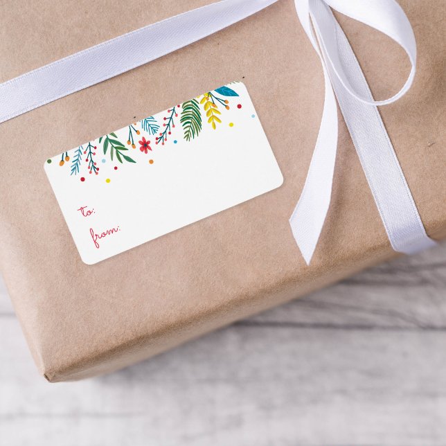 Joyful Whimsy Holiday Gift Tags Adressaufkleber (Von Creator hochgeladen)