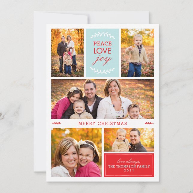 Joyful Wises Foto Holiday Card Feiertagskarte (Vorderseite)