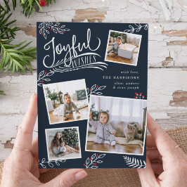 Joyful Wish | Weihnachtsfoto-Collage Card Feiertagskarte