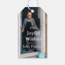 Joyful Wünsche hinzufügen Name Foto Mann Feiertage Geschenkanhänger