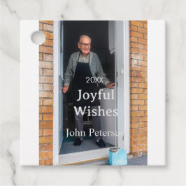 Joyful Wünsche hinzufügen Name Foto Mann Feiertage Geschenkanhänger