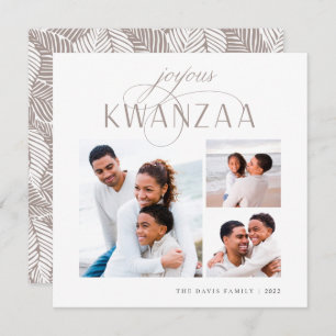 Joyous Blüh   3 Foto Collage Kwanzaa Feiertagskarte
