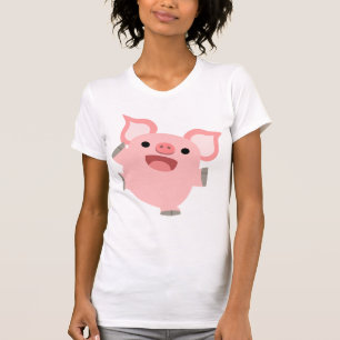 Joyous Cartoon Pig Women T - Shirt