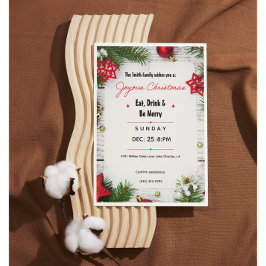 Joyous Christmas Minimalist Invitation | Modern Einladung