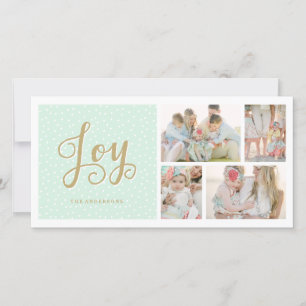 Joyous Collage Holiday Foto Cards Feiertagskarte