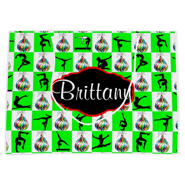 JOYOUS CUSTOM GYMNASTICS CHRISTMAS GIFT BAG GROßE GESCHENKTÜTE (Vorderseite)