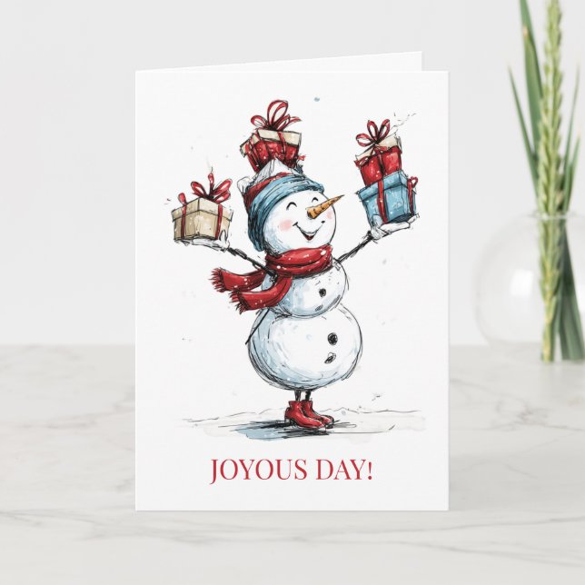 Joyous Day! Weihnachtskarte Feiertagskarte (Vorderseite)