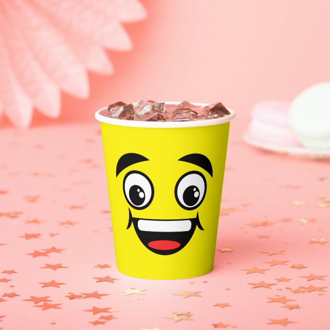Joyous Emoji Face Personal Paper Cups Pappbecher (Insitu)