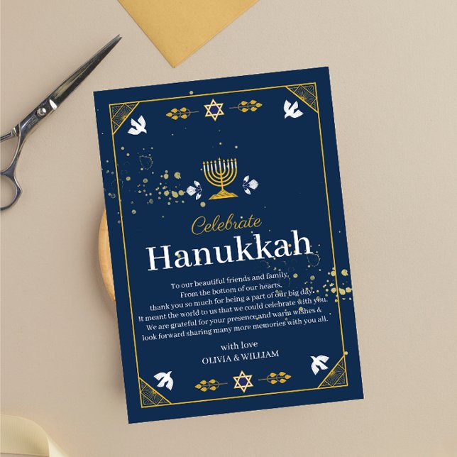Joyous Hanukkah Celebration!" Dankeskarte (Von Creator hochgeladen)
