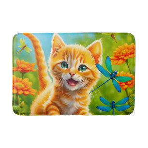 Joyous Kitten Badematte