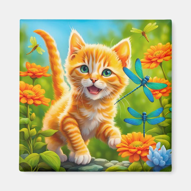 Joyous Kitten Magnet (Vorne)