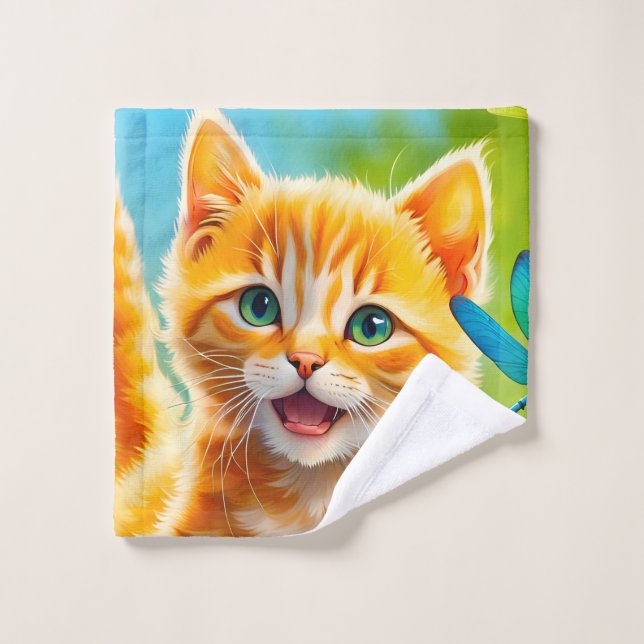 Joyous Kitten Waschlappen (Waschlappen)