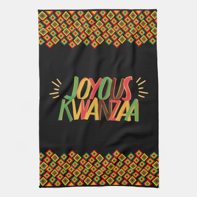 Joyous Kwanzaa Geschirrtuch (Vertikal)