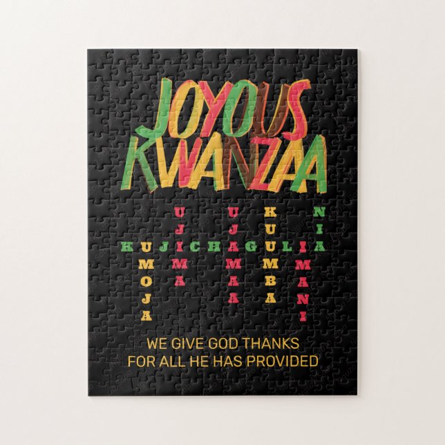 Joyous KWANZAA Principles Crossword Puzzle (Vertikal)