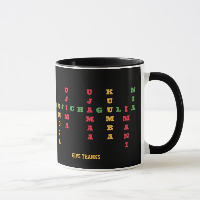 Joyous KWANZAA Principles Crossword Tasse (Rechts)