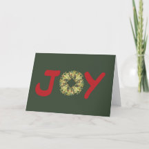 Joyous Light Hearted Wreath Weihnachtskarte