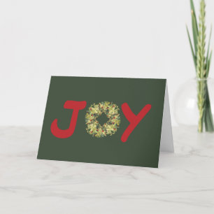 Joyous Light Hearted Wreath Weihnachtskarte Feiertagskarte