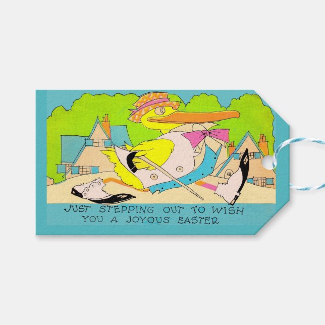 Joyous Osterente Geschenkanhänger (Vorderseite (Horizontal))