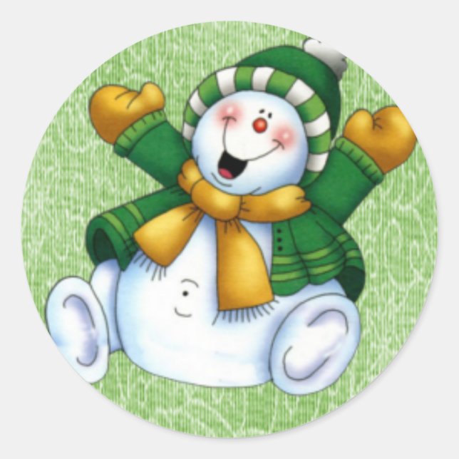 Joyous Snowman Sticker (Vorderseite)