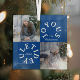 Joyous Yuletide 2 Foto Ornament Aus Glas