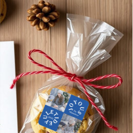 Joyous Yuletide 2 Foto Quadratischer Aufkleber