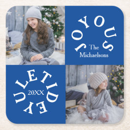 Joyous Yuletide 2 Photo Rechteckiger Pappuntersetzer