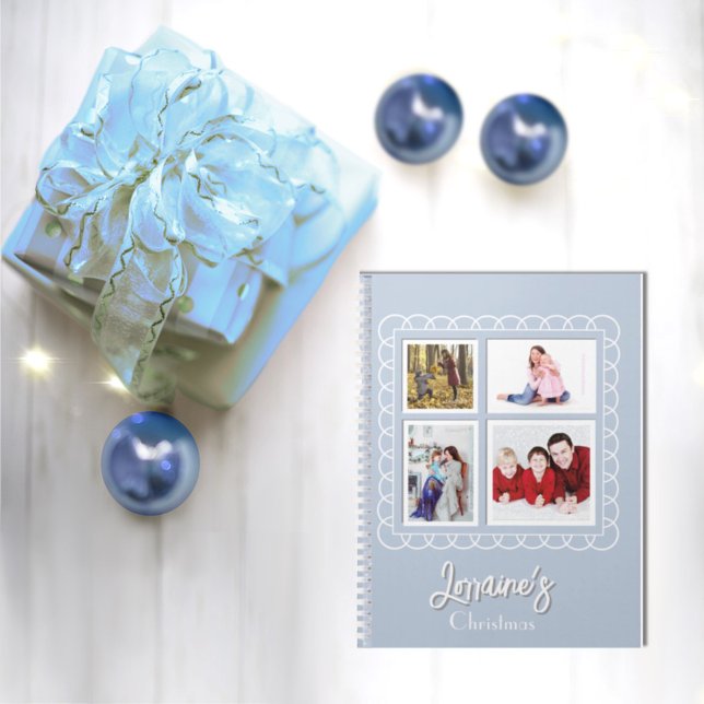 Joyoux Weihnachten Blue Foto Book Notizblock (Von Creator hochgeladen)