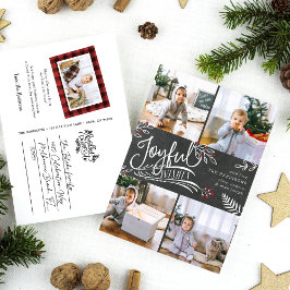 Joys Holiday Foto Collage Postkarte