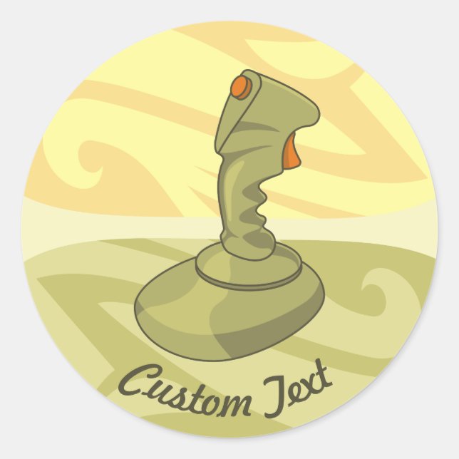 Joystick Classic Round Sticker (Vorderseite)