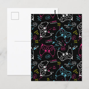 Joystick-Controller-Gaming Postkarte