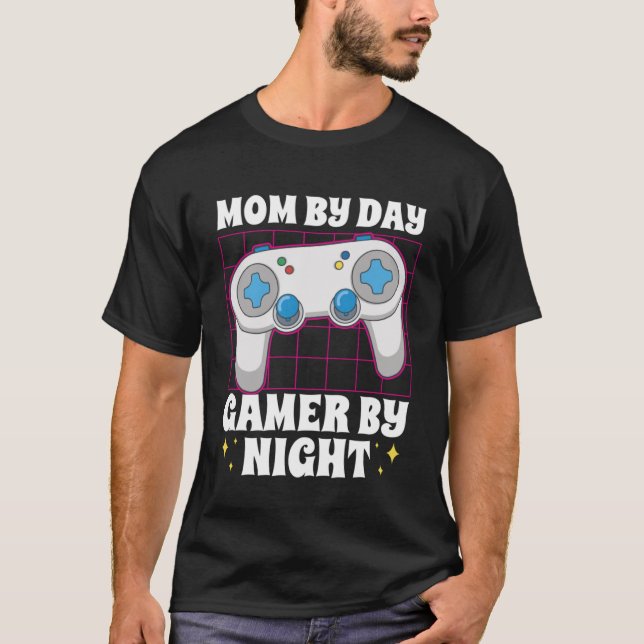 Joystick-Controller-Videospiel der Mama-Mutterscha T-Shirt (Vorderseite)