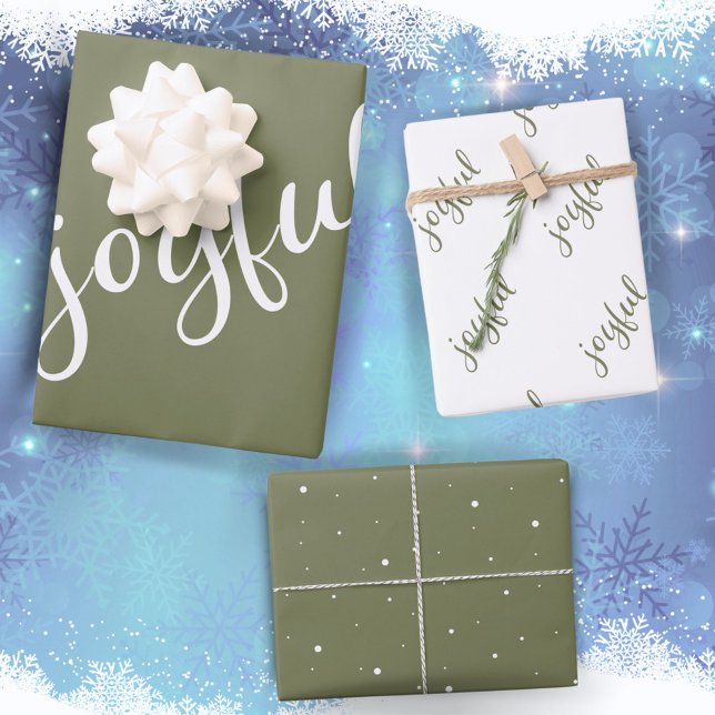 Joystick Snowflake Olivenweg Grüner Urlaub Geschenkpapier Set (Von Creator hochgeladen)