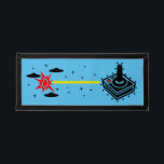 Joystick Space Saucers Wimpel<br><div class="desc">Wenn Sie "Old School"-Videospiele Liebe, mögen Sie diese Grafik! Ideal für jede Mancave Wand! oder Arcade, Blue Background.</div>