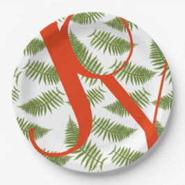 Joytypografie Zitat Rot und Grün Weihnachten Pappteller