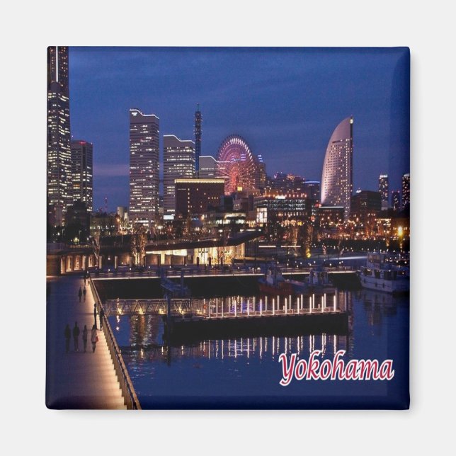 JP006 YOKOHAMA, Japan, Asien, Kühlschrank Magnet (Vorne)
