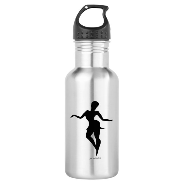 JP MAROU Activewear Water Bottle 18oz | Dance Fit Edelstahlflasche (Vorderseite)