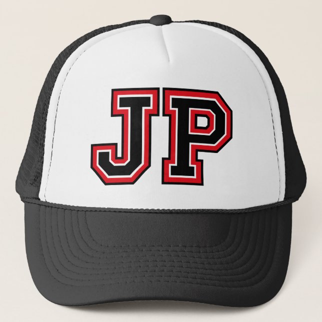 'JP' Monogram Truckerkappe (Vorderseite)