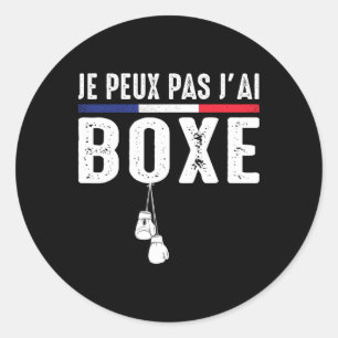 J'peux Pas J'ai Boxe Boxeur Combyt Ring De Boxe Bo Runder Aufkleber
