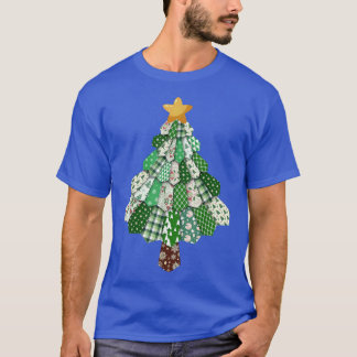 jq6M Quilting Weihnachtsbaum Merry Xmas Nähen Nähm T-Shirt