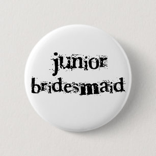 Jr. Brautjungfern-schwarzer Text Button
