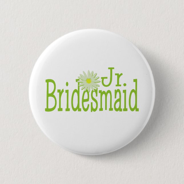 Jr. Bridesmaid/ Daisy theme Button (Vorderseite)