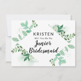 Jr. Bridesmaid-Vorschlagskarte für frische Foliage