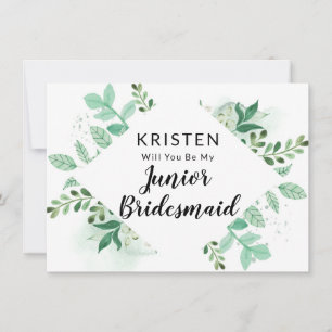 Jr. Bridesmaid-Vorschlagskarte für frische Foliage