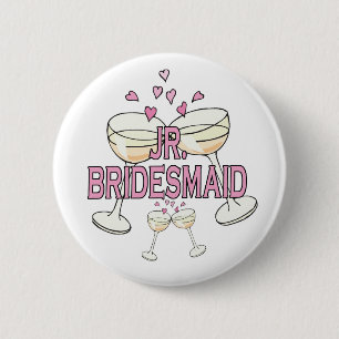Jr. Bridesmaid Wedding ID Button