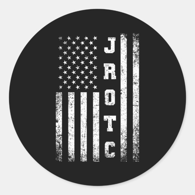 Jrotc United Staaten Junior Rotc American Flag Runder Aufkleber (Vorderseite)