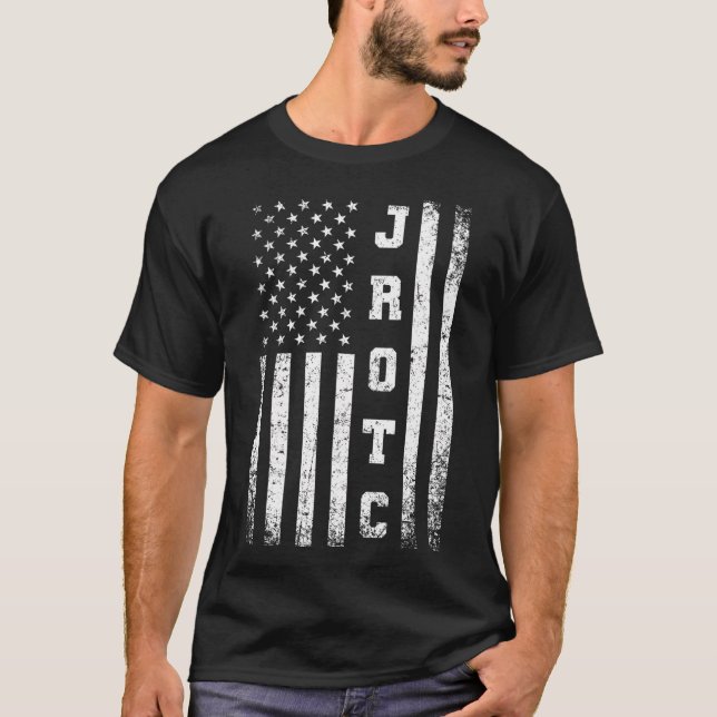Jrotc United Staaten Junior Rotc American Flag T-Shirt (Vorderseite)
