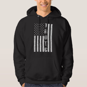 Jrotc Us Junior Rotc Distressive American Flag Coo Hoodie