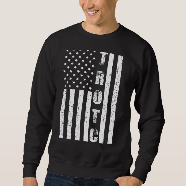 Jrotc Us Junior Rotc Distressive American Flag Coo Sweatshirt (Vorderseite)